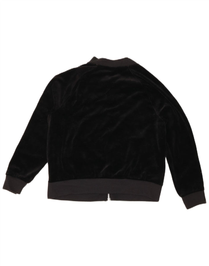 Nike Womens Oversized Velour Tracksuit Top Jacket UK 10 Small Black