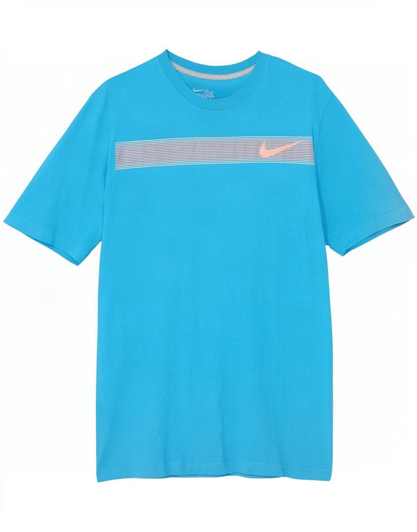 Nike T-shirt graphique coupe classique pour homme, petit, bleu, coton