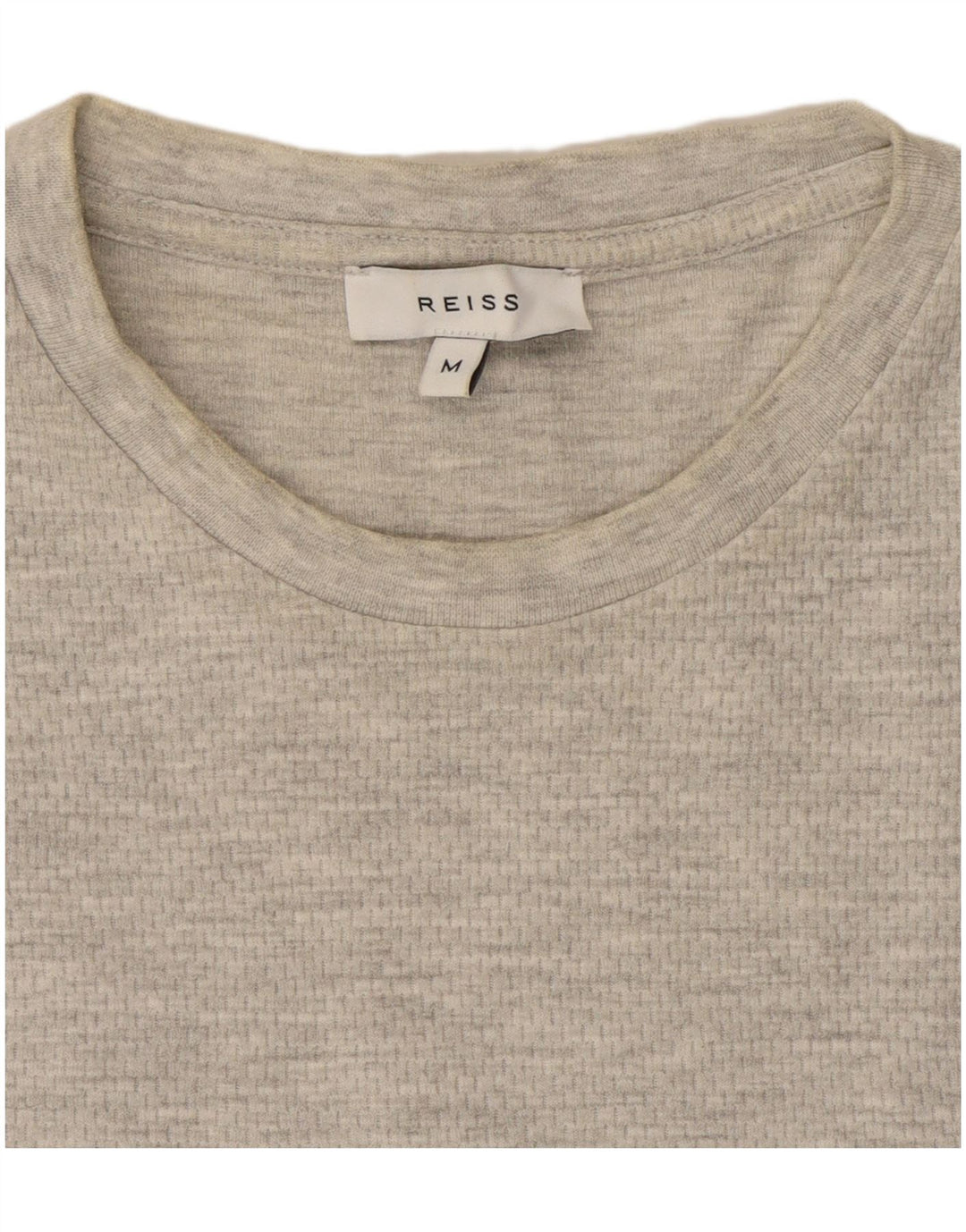 Reiss Herre T-shirt Top Medium Grey Flecked Bomuld