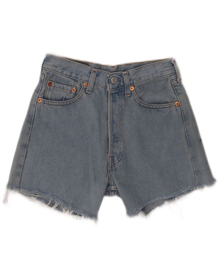 LEVI'S Womens 501 Denim Shorts W27 Small Blue Cotton