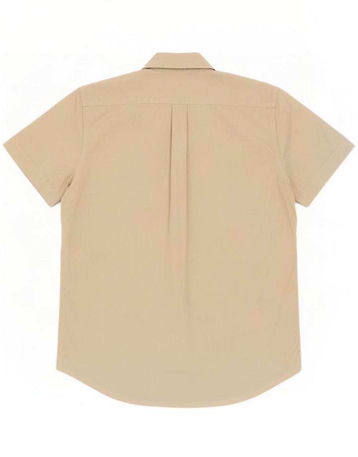 Cassuci Mens Short Sleeve Shirt Medium Beige