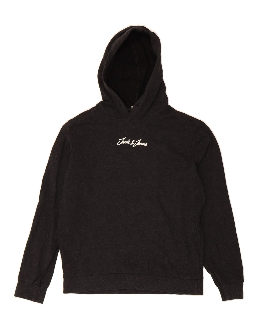 JACK & JONES Mens Hoodie Jumper Medium Grey Cotton Vintage Jack & Jones and Second-Hand Jack & Jones from Messina Hembry 