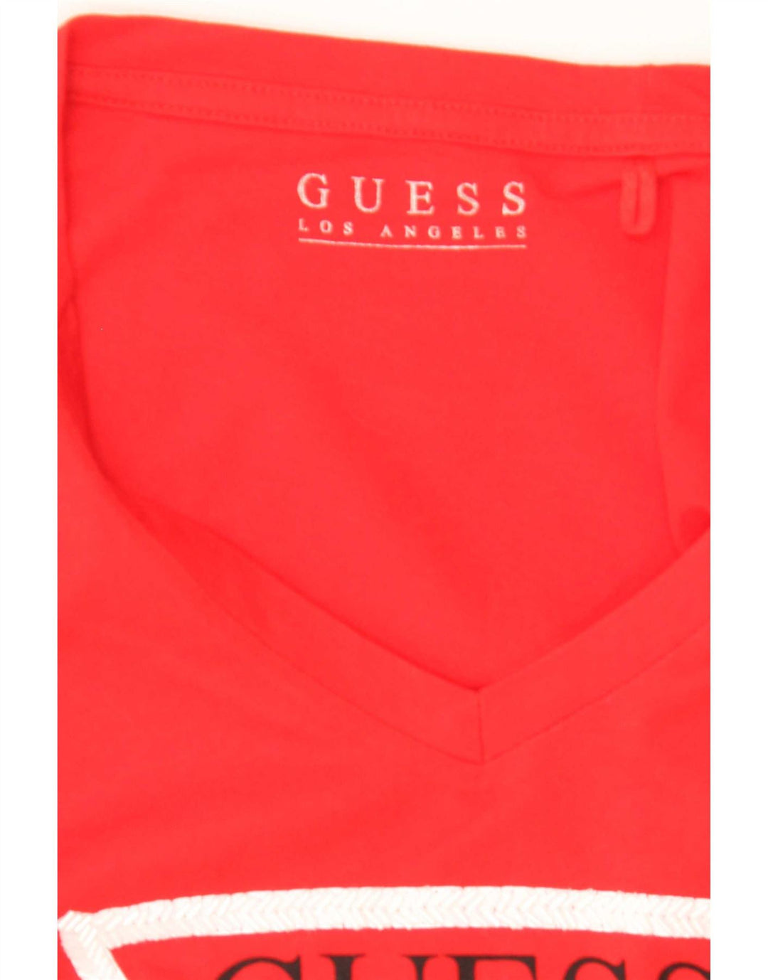 Guess Womens Graphic T-Shirt Top UK 12 Medium Red