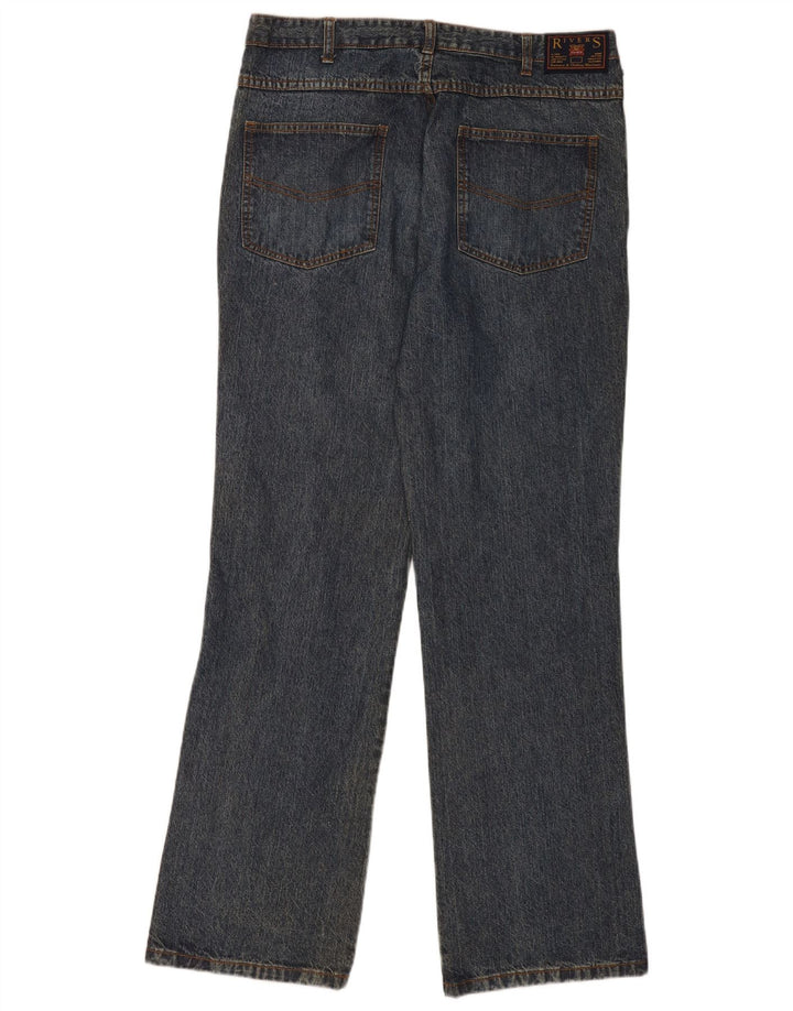Rivers Mens Straight Jeans W36 L33 Blue Cotton
