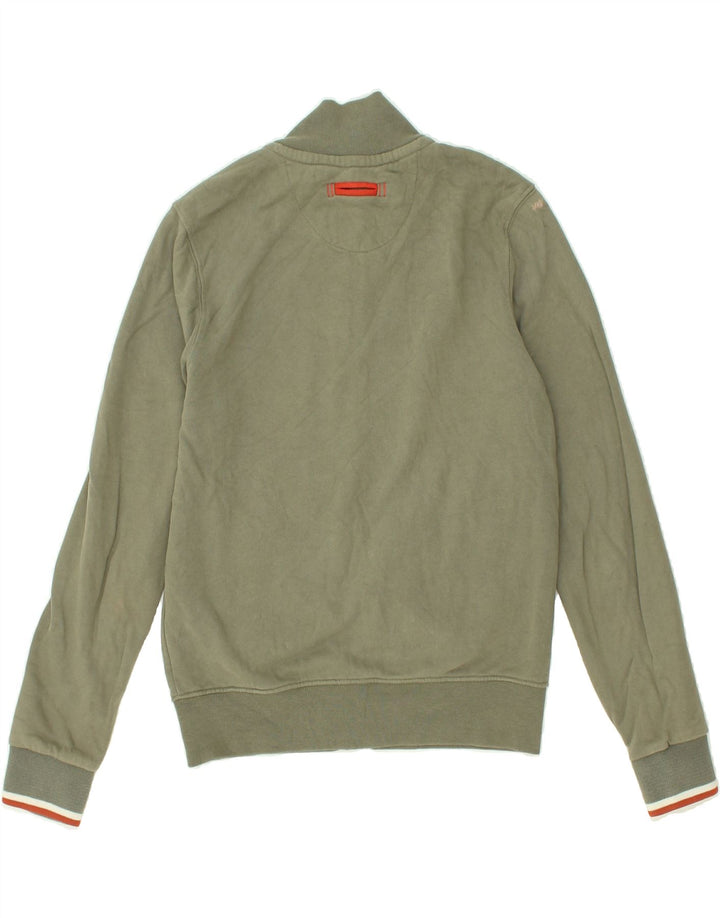 BLAUER Mens Graphic Cardigan Sweater Small Green Cotton | Vintage Blauer | Thrift | Second-Hand Blauer | Used Clothing | Messina Hembry 