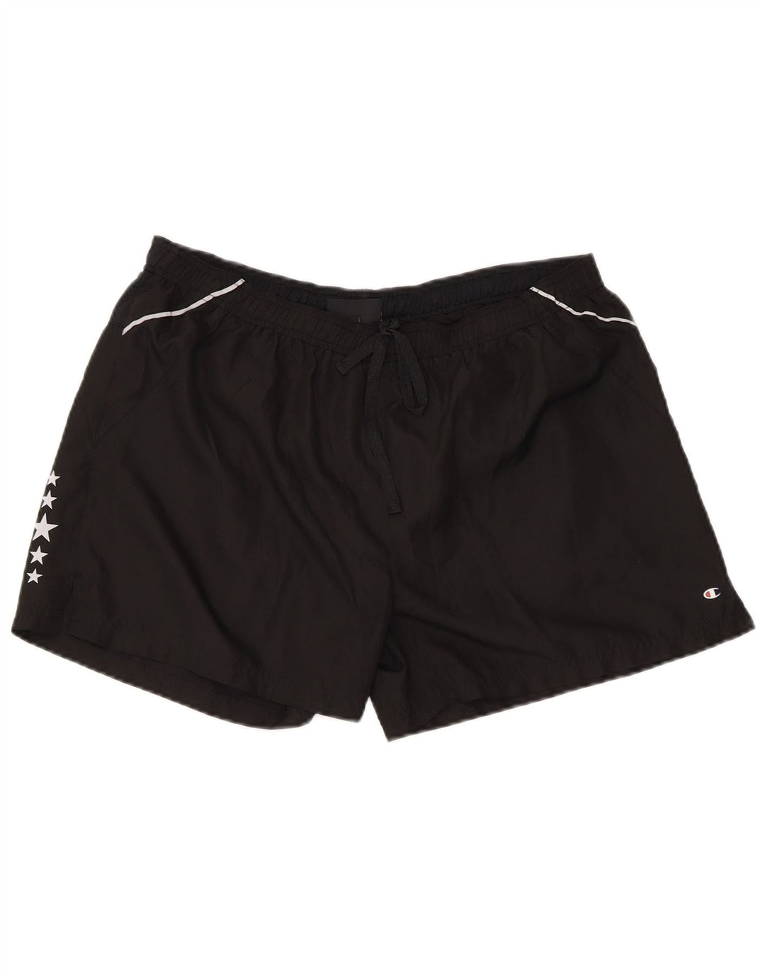 Pantaloncini sportivi regolari con grafica da donna Champion UK 14 Large Nero Poliestere