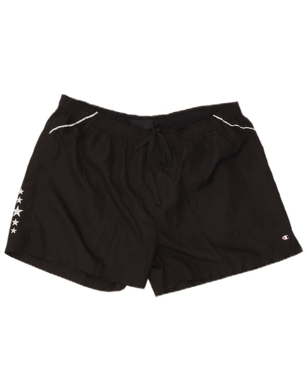 Champion Ženske Graphic Regular Sport Shorts UK 14 Veliki crni poliester
