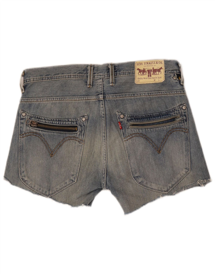 Levi's Damen 504 Denim Shorts W34 Large Blau