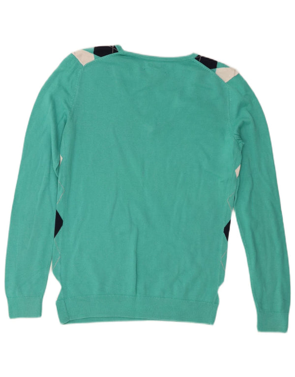 Maglione maglione con scollo a V da donna Tommy Hilfiger UK 6 XS Turchese