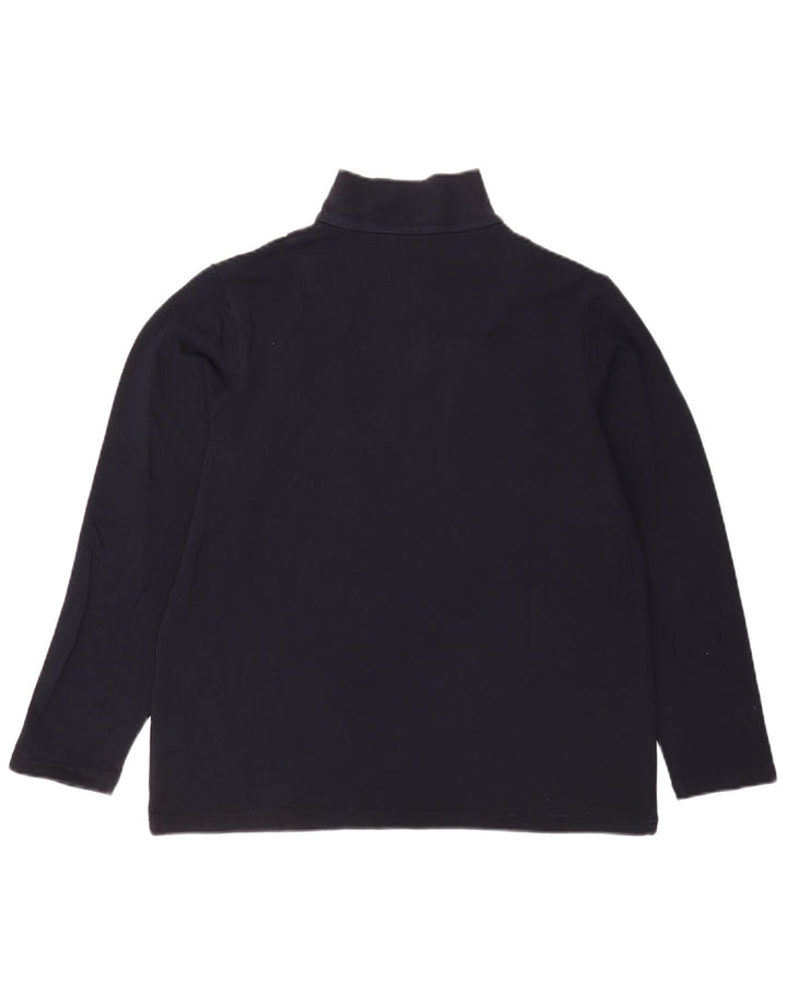 Felpa con collo con zip da donna Marks & Spencer UK 14 medio blu navy