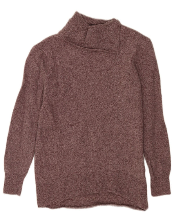Massimo Dutti γυναικείο πουλόβερ με ρολό λαιμόκοψη UK 10 Small Brown Flecked