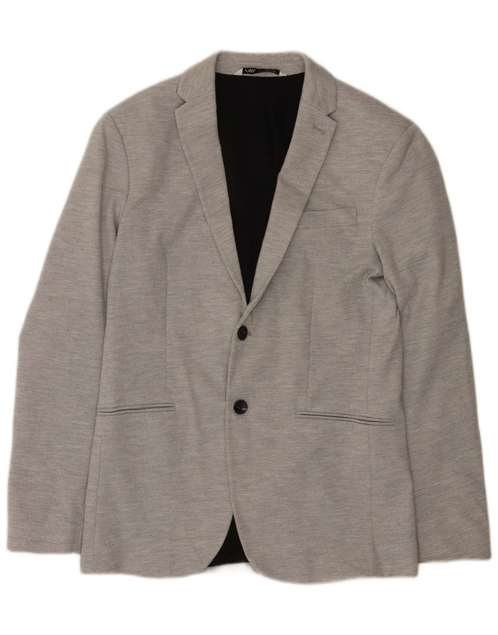 Zara Herre 2-knaps blazerjakke UK 38 Medium Grå
