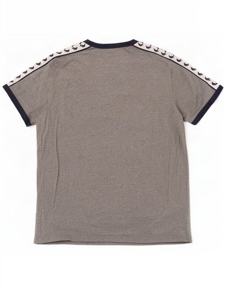 T-shirt grafica da uomo Fred Perry Top in cotone mélange grigio medio