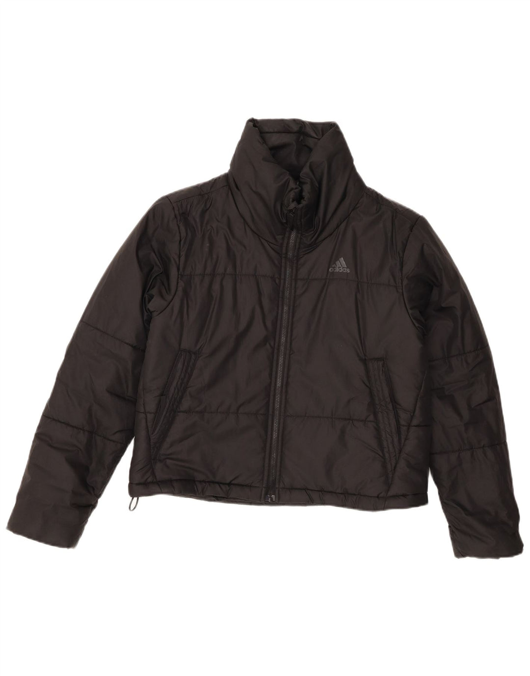 Adidas Womens Graphic Oversized Padded Jacket UK 4/6 XS Black Polyester