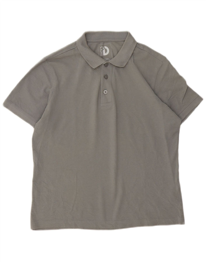 Polo da uomo DACK'S in cotone grigio medio