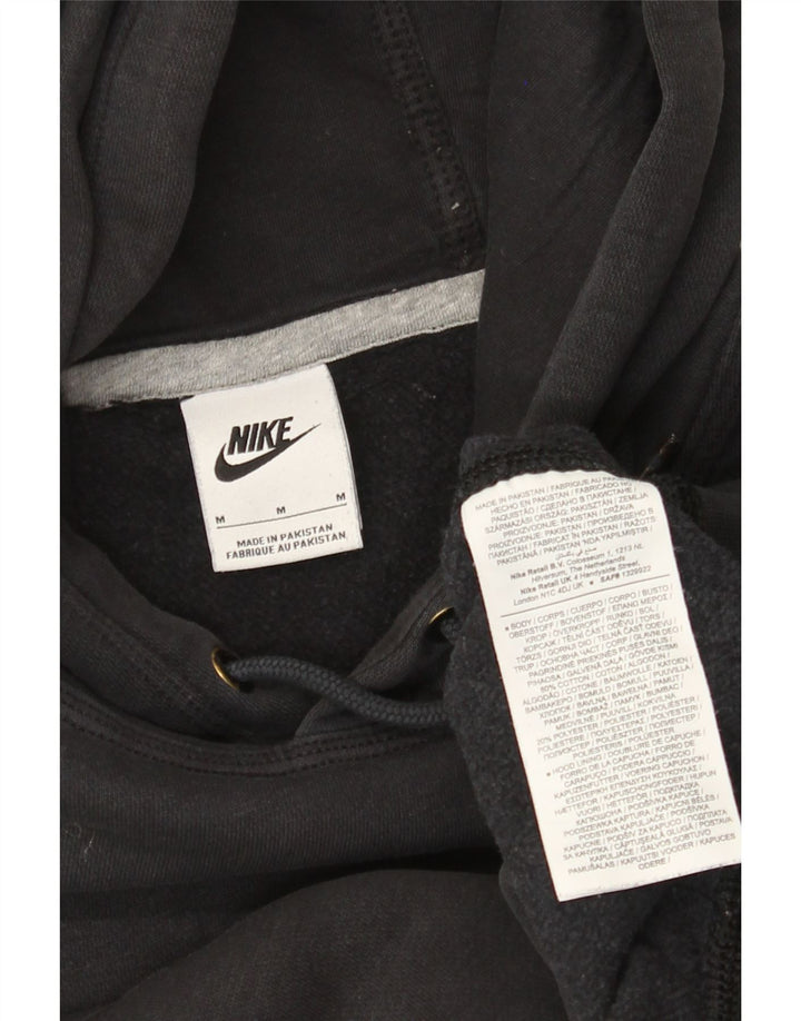 Nike Mens Hoodie Jumper Medium Black Cotton
