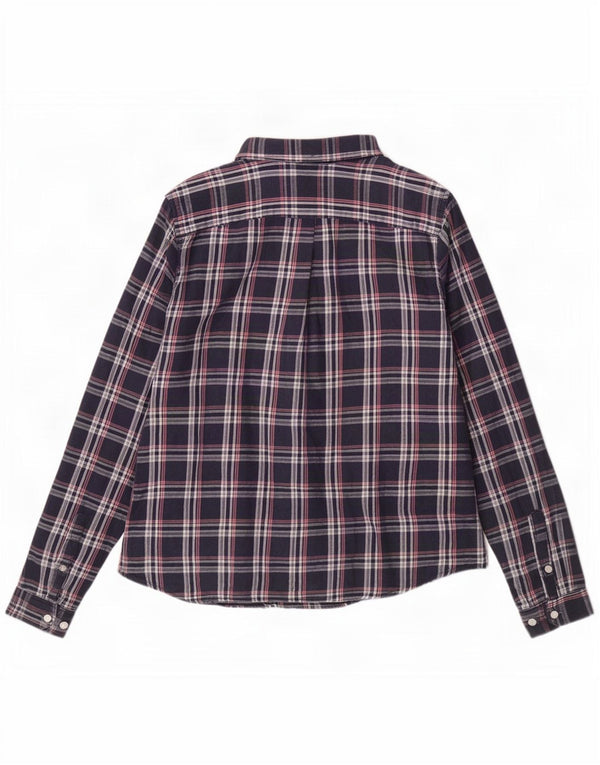 Koszula flanelowa damska Jack Wills UK 12, średnia, granatowa, bawełniana w kratkę
