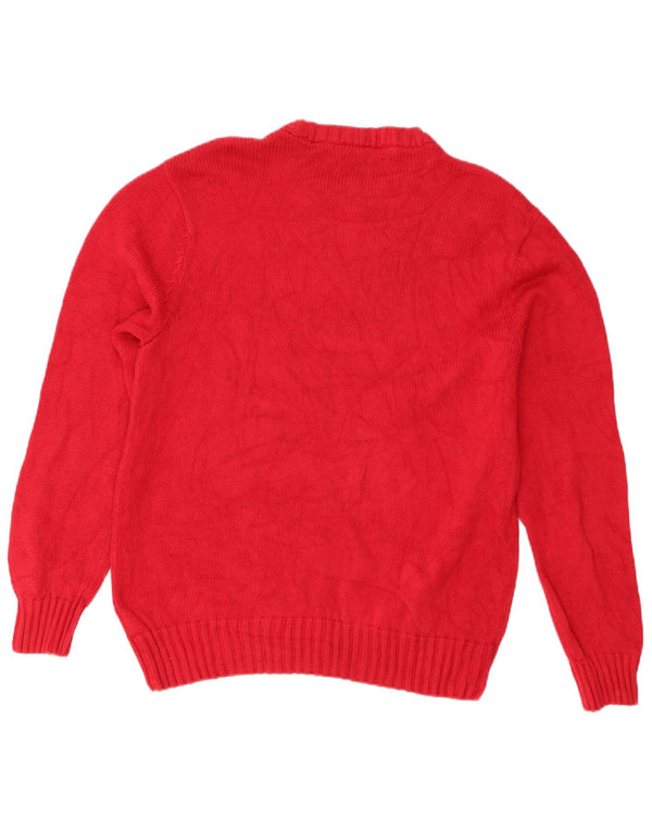 Chaps Pull à col rond pour homme en coton rouge Large