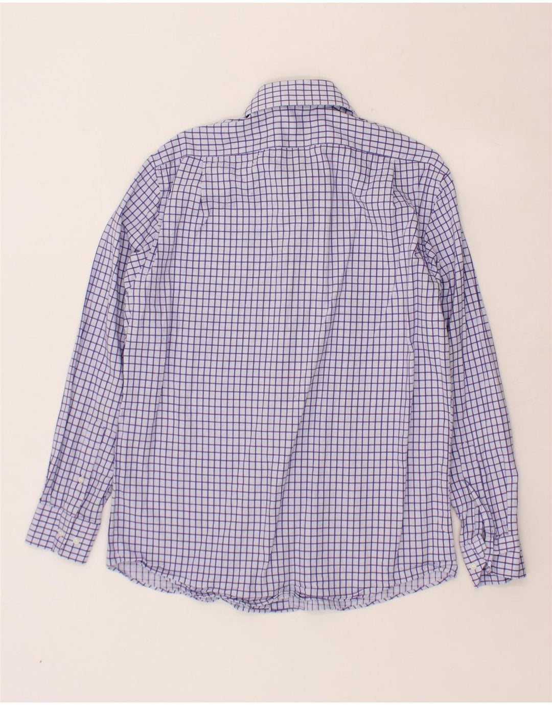DOCKERS Mens Fitted Shirt Size 15 1/2 Medium Purple Check Cotton Vintage Dockers and Second-Hand Dockers from Messina Hembry 