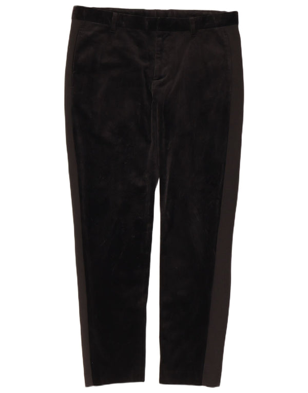 Zara Womens Slim Chino Trousers EU 40 Medium W31 L28 Black Viscose