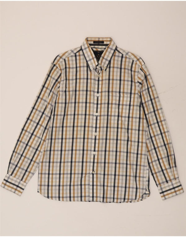 Marks & Spencer Chemise Blue Harbour Homme Medium Multicolore Vichy Coton