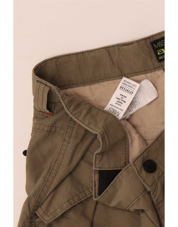 Marks & Spencer Short cargo pour homme W34 en coton kaki Taille L