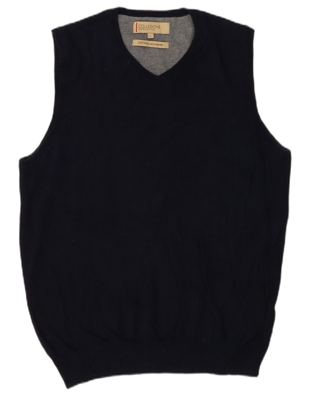 Vintage Mens Vest Tank Top Small Navy Blue Cotton