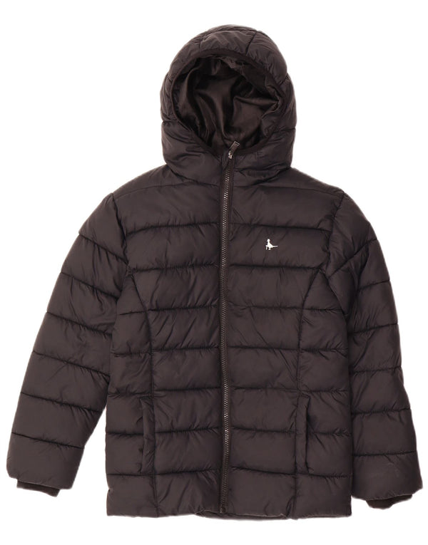 Jaqueta acolchoada com capuz para meninos Jack Wills 9-10 anos poliamida preta