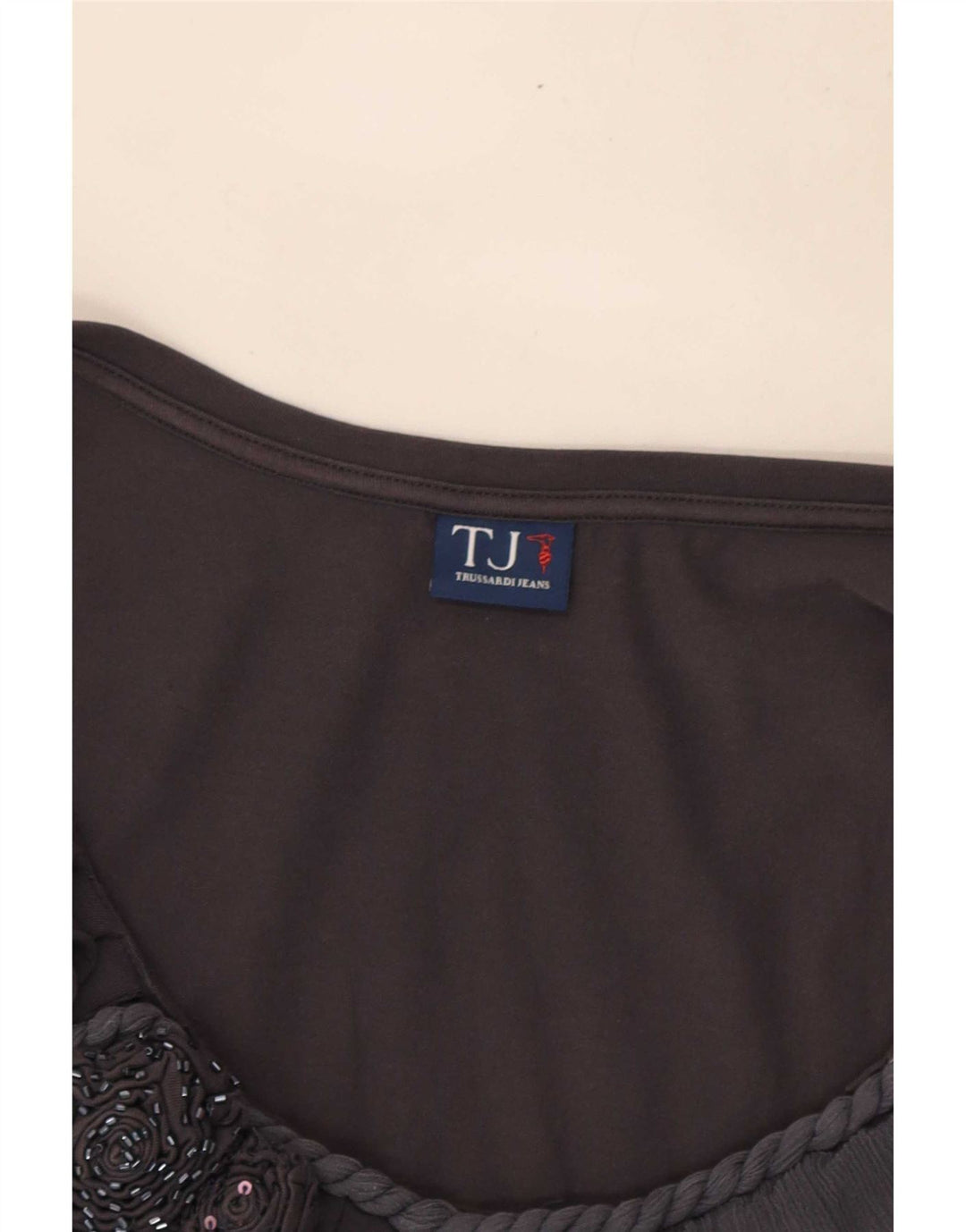 Trussardi Womens Sleeveless Blouse Top UK 10 Small Grey