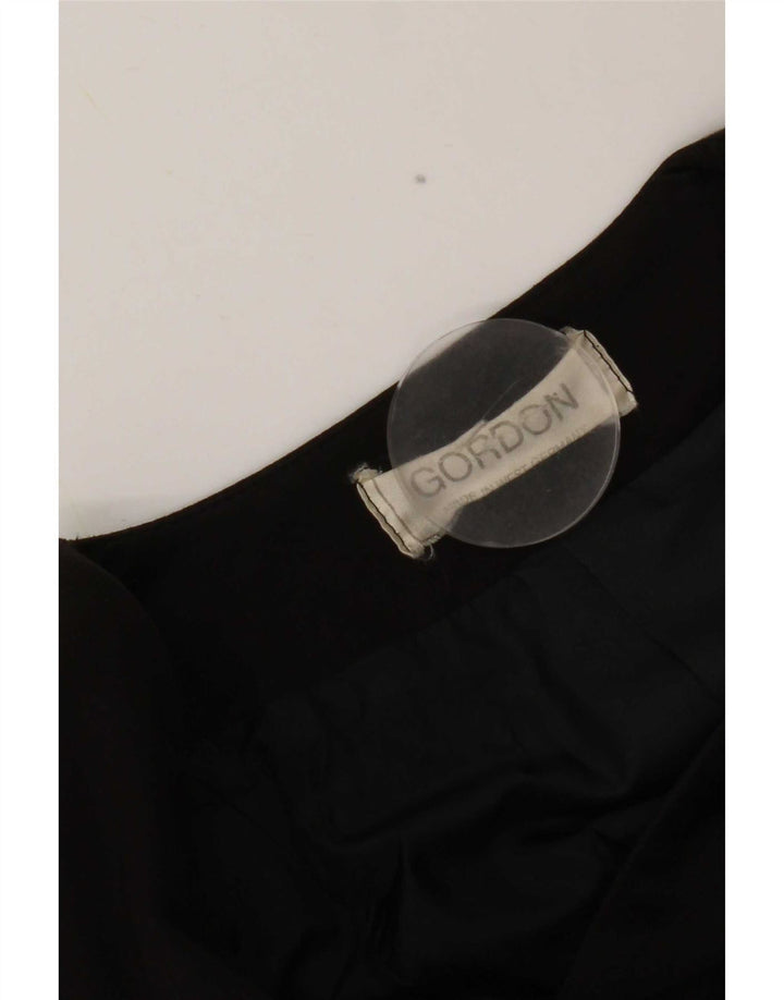 Jaqueta blazer feminina vintage com peito duplo Reino Unido 14 médio preto