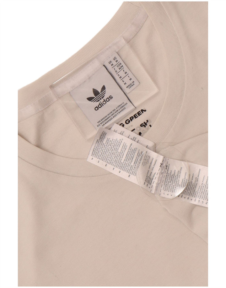 Adidas Grafisk T-shirt top til mænd Medium hvid bomuld