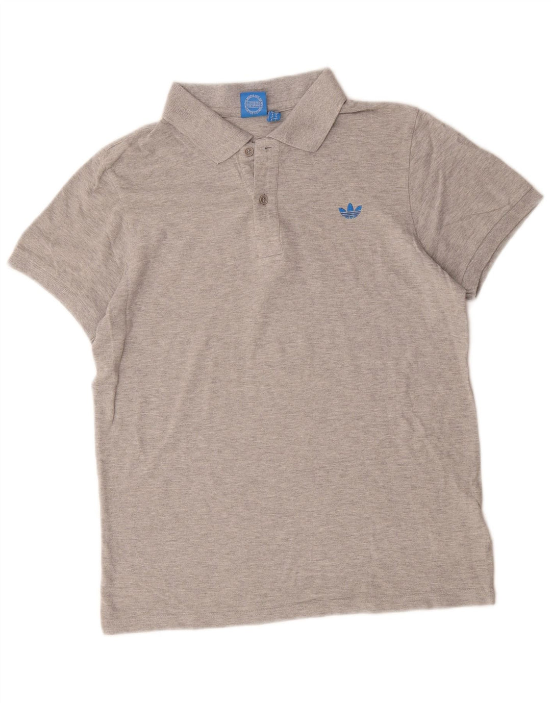 Adidas Mens Polo Shirt Medium Grey Flecked Cotton