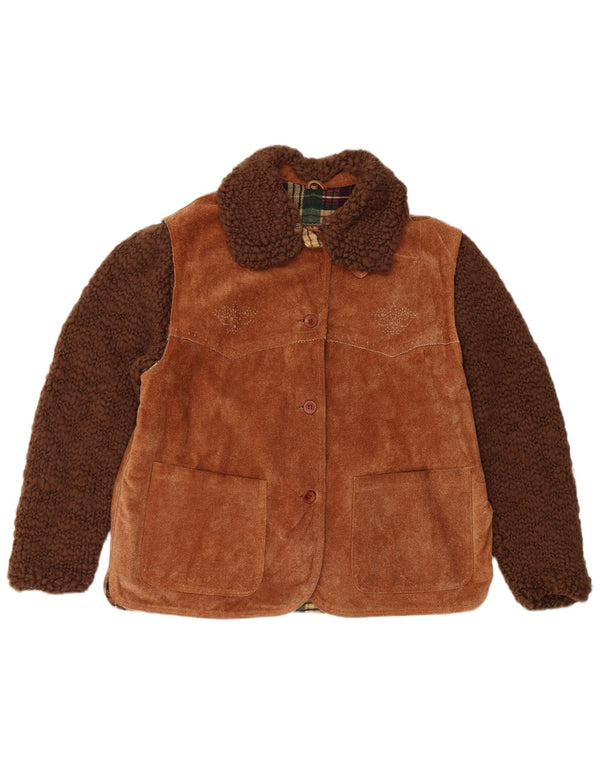Giacca Donna Scamosciata Conbipel IT 44 Pelle Marrone Medio