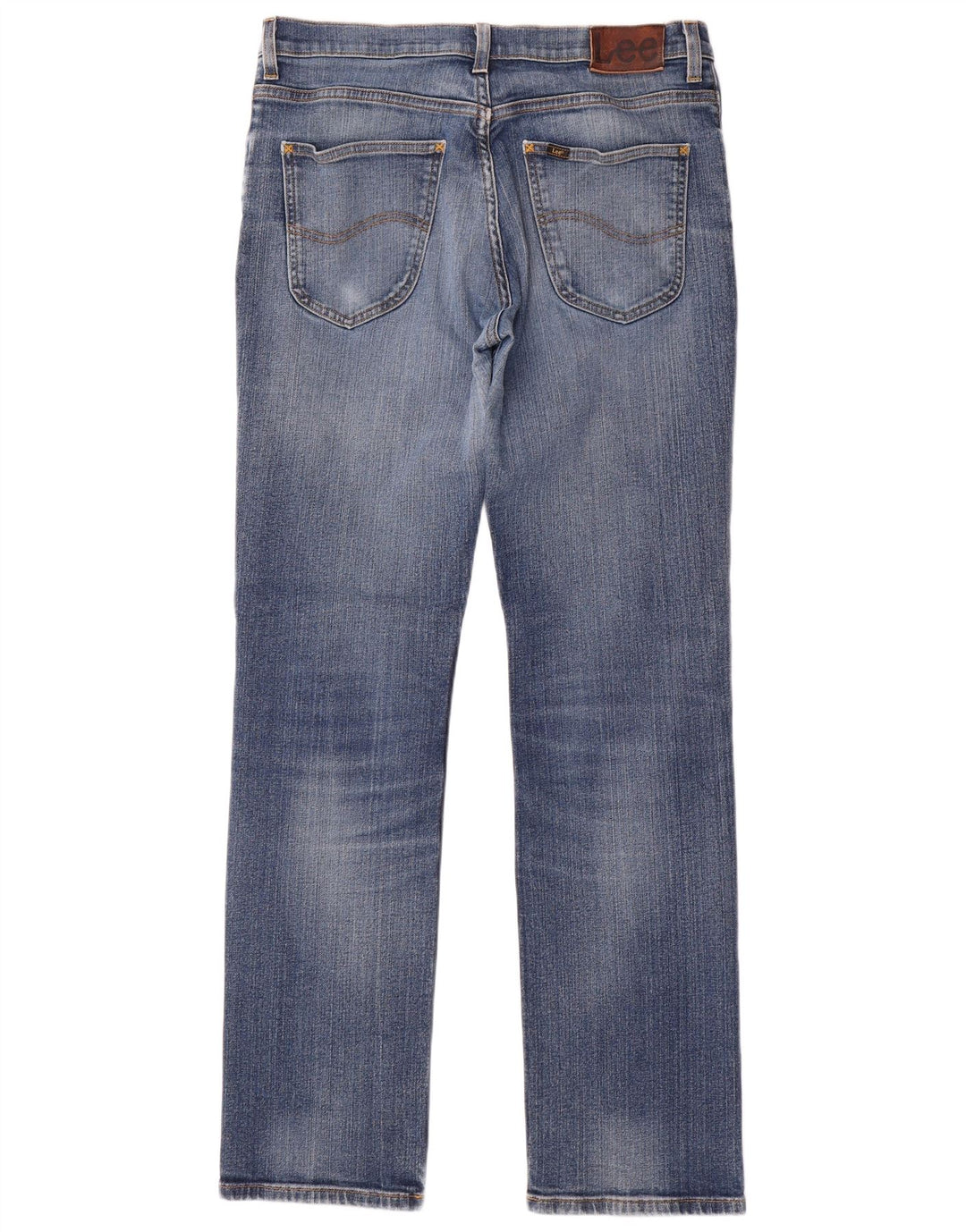 Lee Mens Brooklyn Straight Jeans W34 L34 Blue Cotton