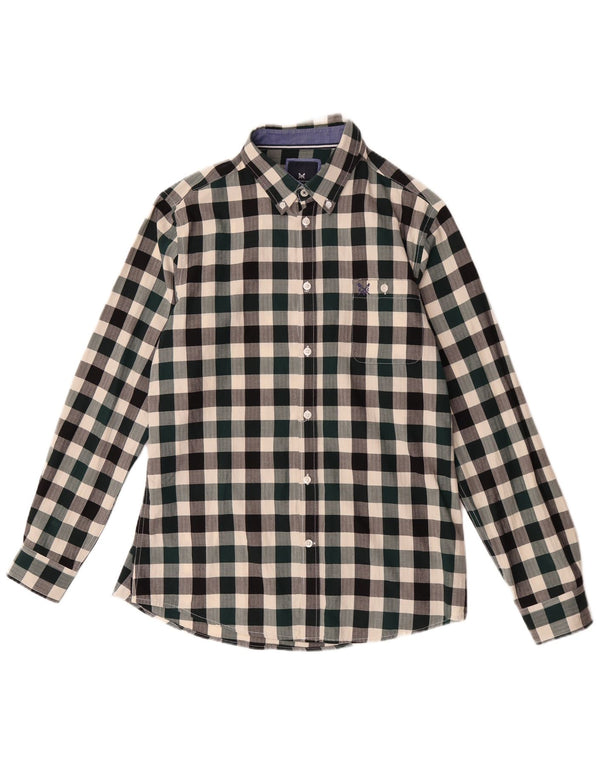 Crew Clothing Mens Slim Fit Shirt Medium Multicoloured Gingham Cotton