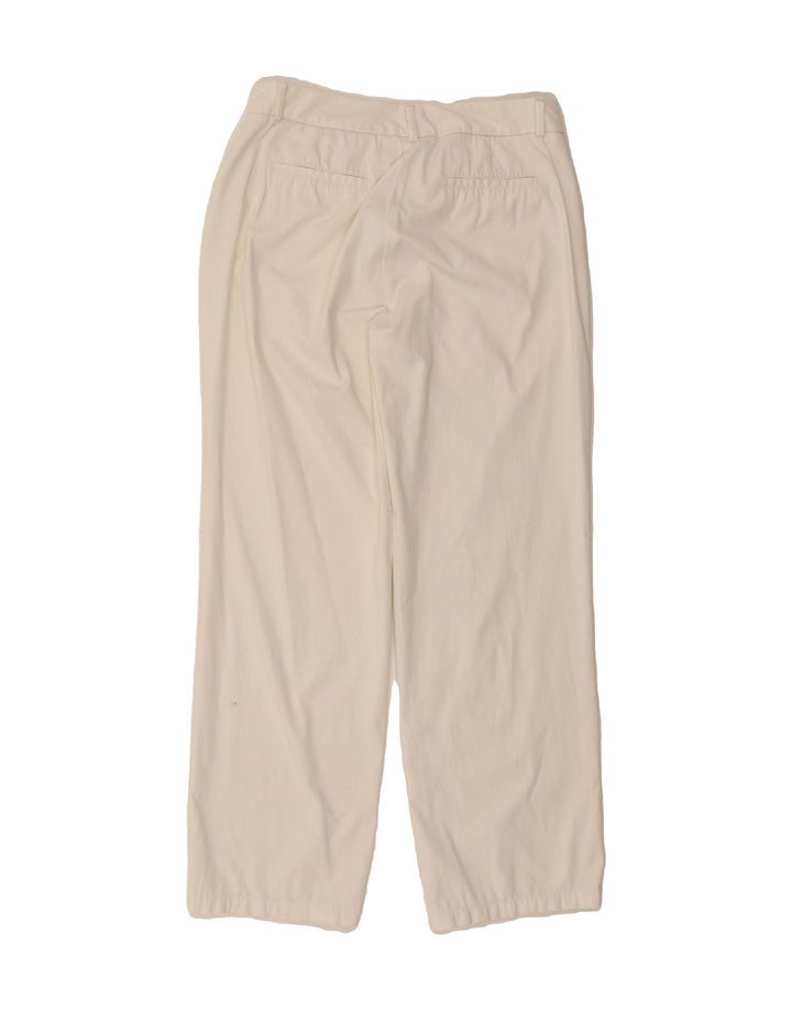 DOCKERS Womens Straight Casual Trousers W32 L30 White Vintage Dockers and Second-Hand Dockers from Messina Hembry 