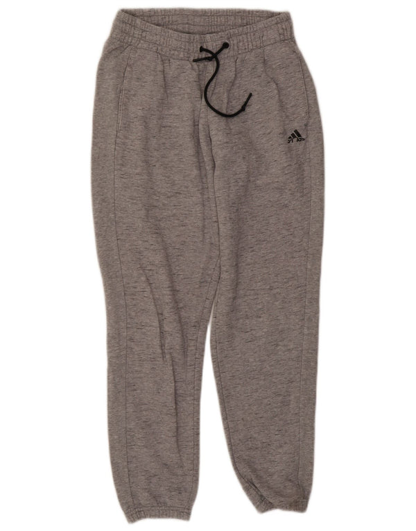 Adidas Pantalon de survêtement pour femme Joggers UK 8/10 Petit Gris Coton