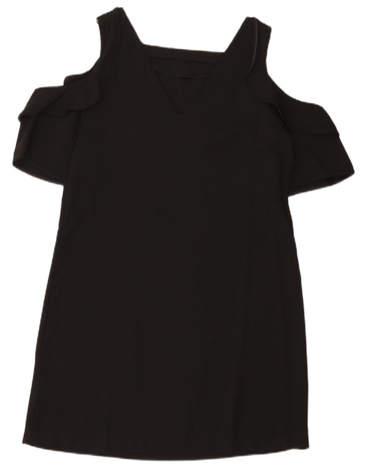 Næste Kvinder Off Shoulder Kjole UK 12 Medium Sort Polyester