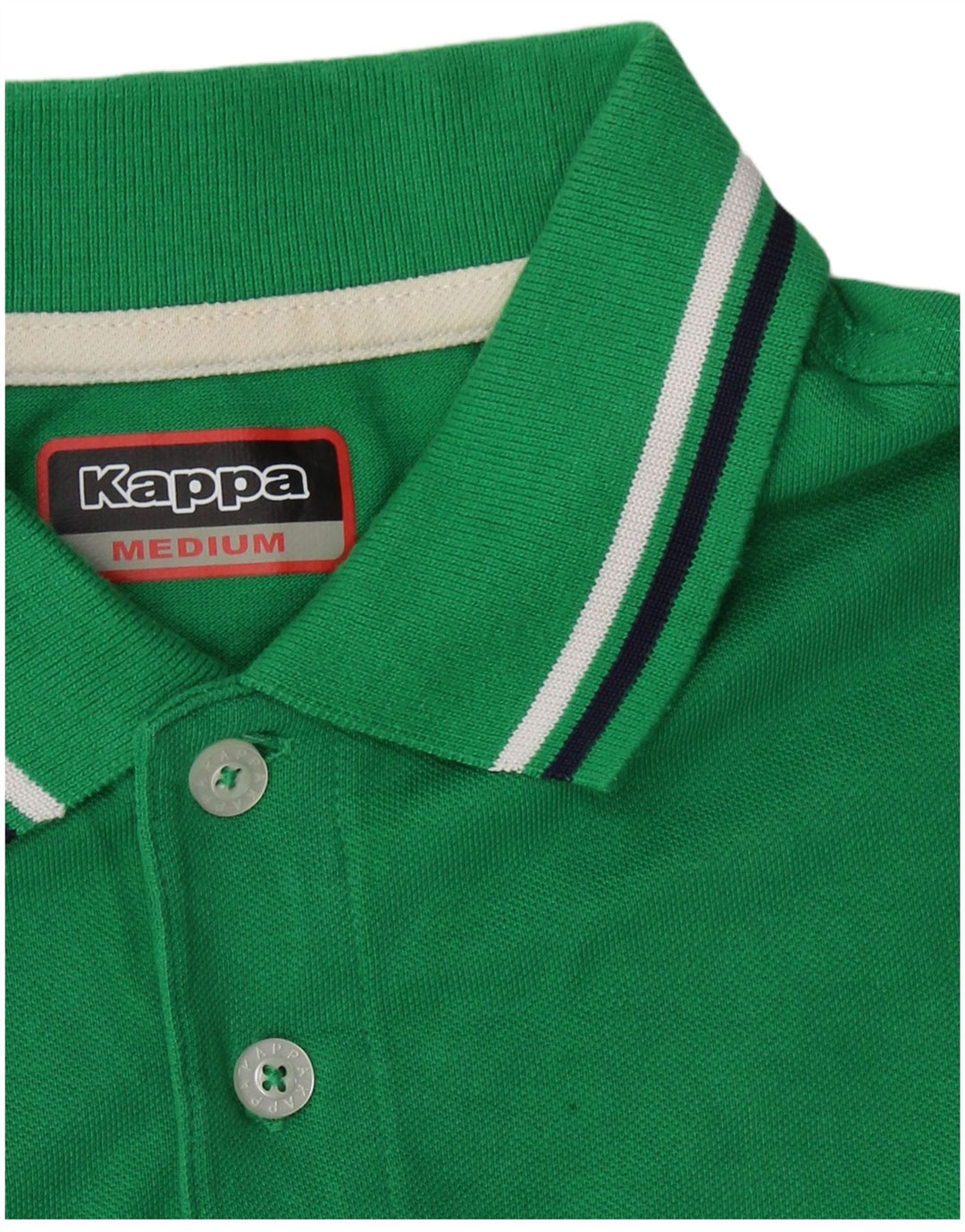 KAPPA Mens Polo Shirt Medium Green Cotton