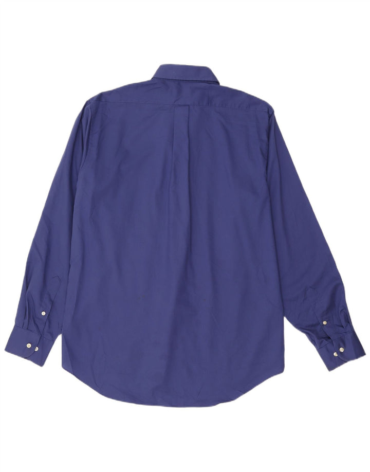 Chaps Mens Shirt Size 16 1/2 Large Blue Cotton