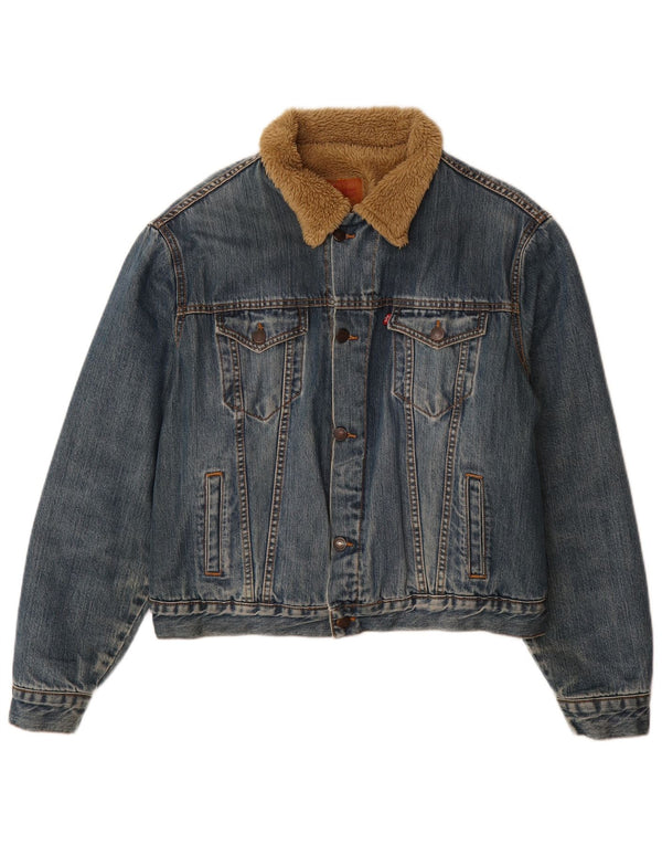 Levi's Mens 70500 Sherpa Denim Jacket UK 40 Large Blue