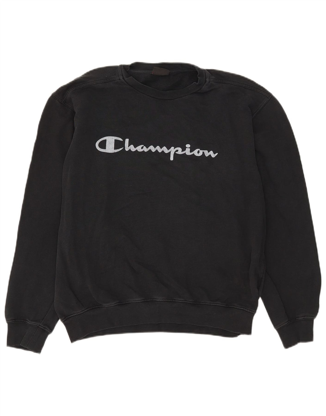 Champion Womens Graphic Sweatshirt Jumper XL Black Cotton