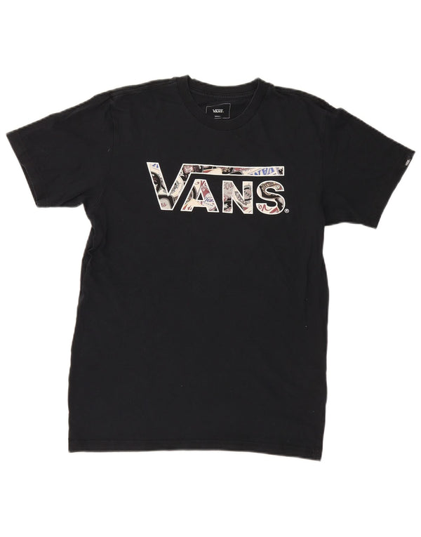 Vans Mens Classic Fit Graphic T-Shirt Top Small Black Cotton