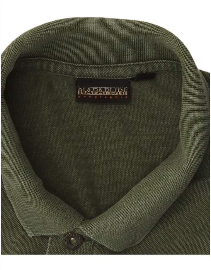 Napapijri Mens Polo Shirt Large Khaki