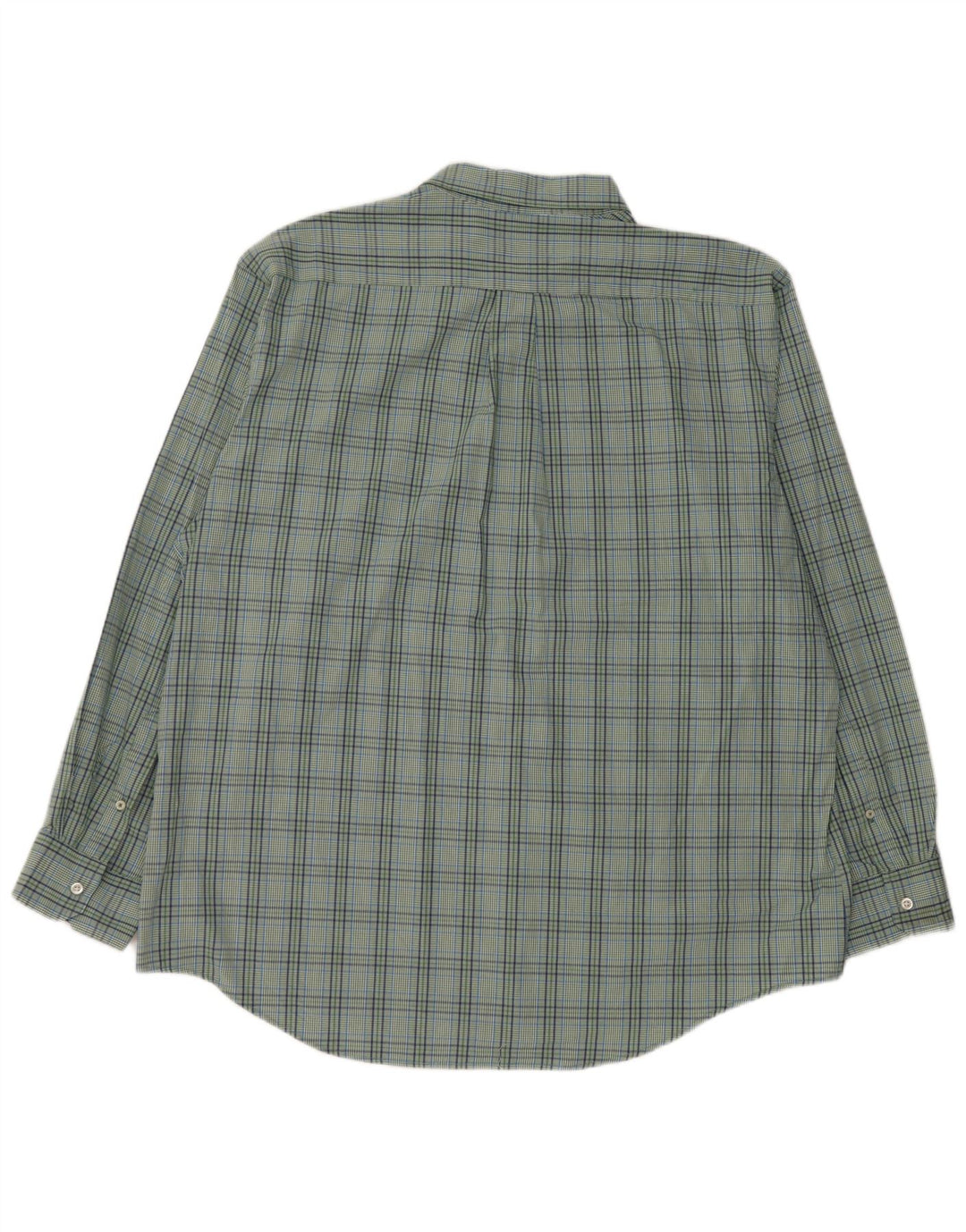 IZOD Mens Shirt 2XL Green Check Cotton