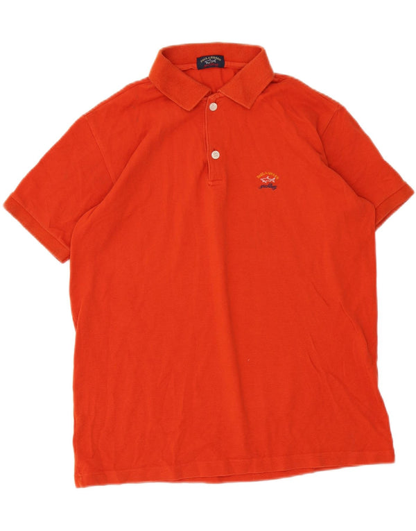 Paul & Shark Boys Yachting Polo Shirt 13-14 Years Orange Cotton