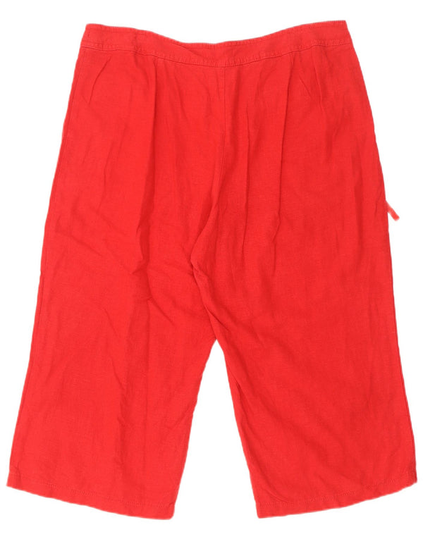 Marks & Spencer Damen Bermudashorts UK 16 Large W34 Rotes Leinen