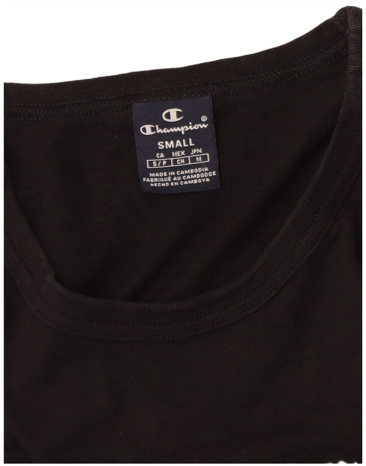 CHAMPION Mens Graphic T-Shirt Top Small Black
