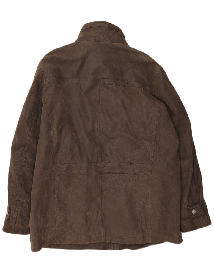 Peter Cofox Mens Leather Jacket UK 50 4XL Brown Leather
