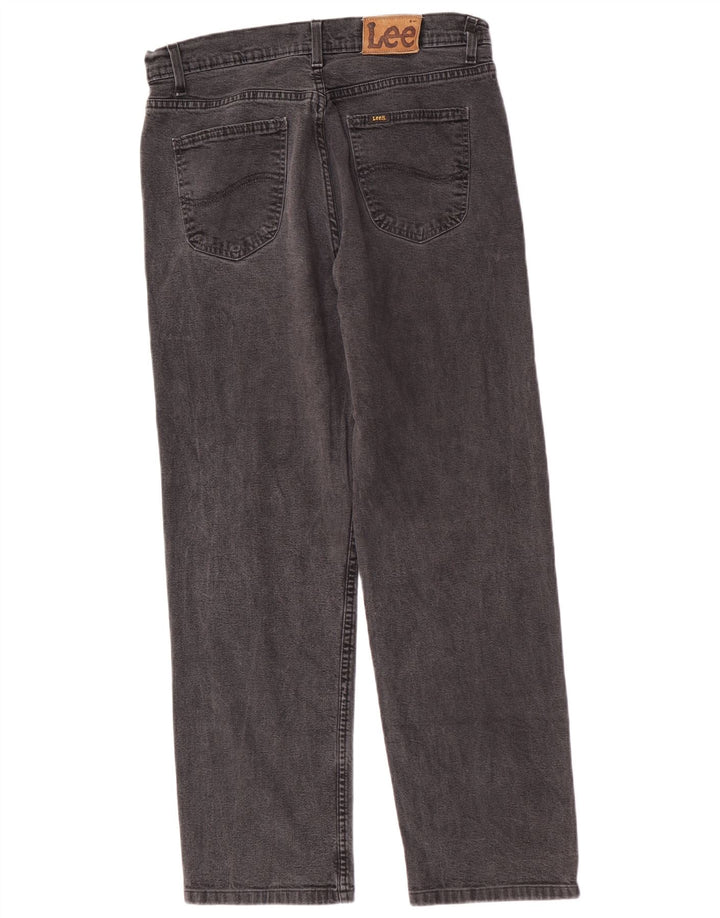 Lee Mens Brooklyn Straight Jeans W36 L30 Grey Cotton